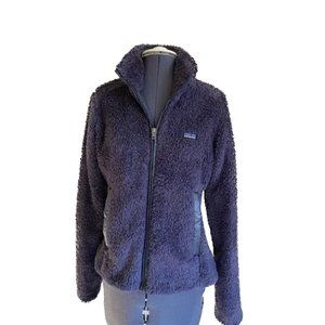 Patagonia Los Lobos Deep Pile Fleece Jacket Womens Small Purple Soft Cozy Warm